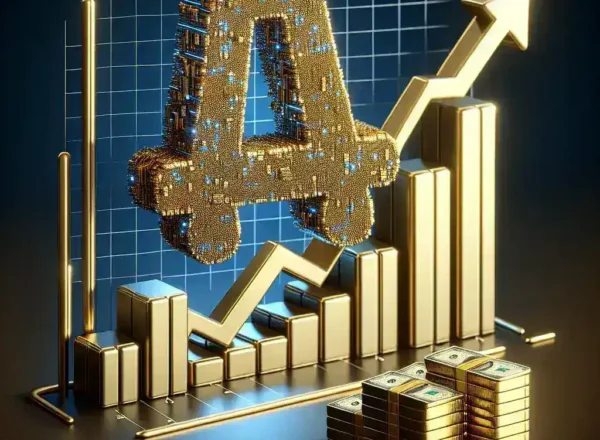 "Graph illustrating revenue growth trends of AI-forward companies, highlighting survey findings on doubled revenue increases compared to non-AI businesses."