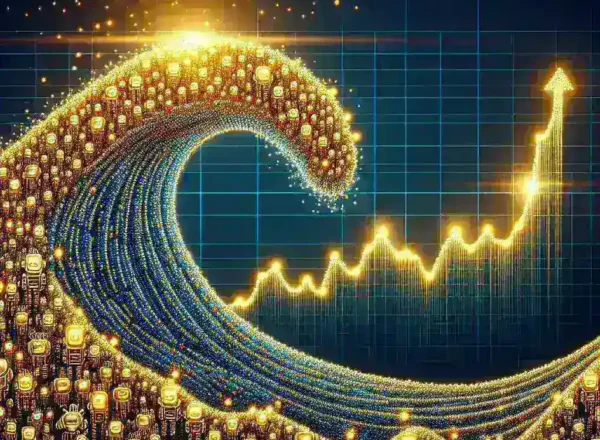 "Graph showcasing Nvidia's record-breaking share prices, reflecting significant growth driven by advancements in artificial intelligence technology in 2023."