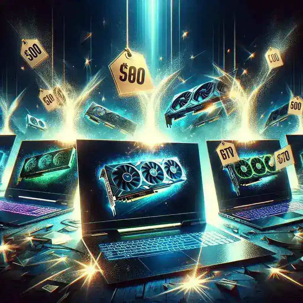"RTX 5080 gaming laptop on sale with unbeatable clearance deals up to $700 off, showcasing advanced gaming performance and sleek design."