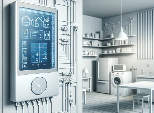"SmartThings Energy Home Energy Monitor for Circuits showcasing real-time energy usage data on a smartphone app, promoting efficient energy management in residential homes."