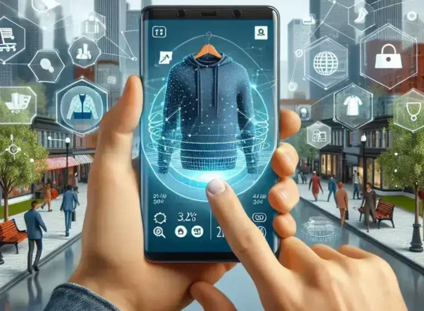 "Snapchat AI-powered AR shopping features showcased on a smartphone, highlighting brands engaging users through augmented reality experiences in the U.S."