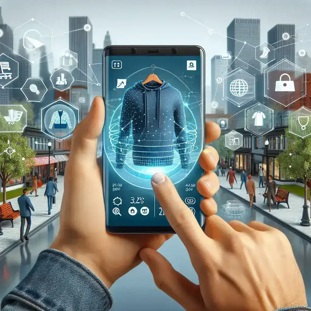 "Snapchat AI-powered AR shopping features showcased on a smartphone, highlighting brands engaging users through augmented reality experiences in the U.S."